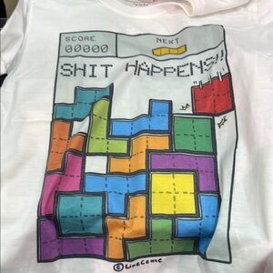 Graphic T-Shirt with Tetris Design